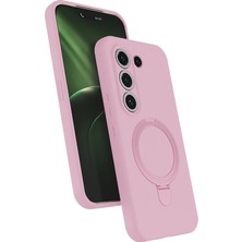 MobaxAksesuar Tecno Camon 50 Kılıf M-Safe Şarj Özellikli Standlı Silikon Samara Kapak
