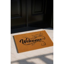 Valerine Life Velür Coco Dokulu Welcome Hoş Geldiniz Kapı Önü Dış Mekan Paspası 45X70CM 27YCM260122