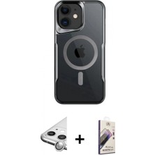 Marsilyan™- iPhone 11 Kılıf Yadigar Klasik Özel Seri - Siyah Bilvis 3D Mat Cam Ekran Koruyucu + Raze Metal Kamera Lens - Gs