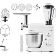 Onerous Aryıldız Premium Hamur, Kıyma ve Smoothie Stand Mikseri 1500W Beyaz 8 Aşamalı Hız Seçimi Turbo Hızlandırma