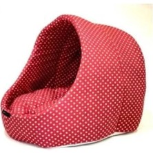 Esranın Dünyası Yıldızlı Kırmızı Kedi Mağara Yuvası, 40-50 cm