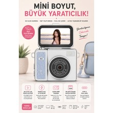 Robeve Mini Dijital Fotoğraf Makinesi 2k Full Hd – 180° Dönebilen Ekranlı Vlog Kamerası | Taşınabilir Selfie & Video Çekim Fotoğraf Makinesi Vlog Fotoğraf Makinesi Dijital Kamera