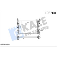 Kale Depomix Motor Su Radyatörü [ Fiat Linea 1.4 Mpi, Punto Evo 2 Sira Al+Pl 2005- Klimali ]