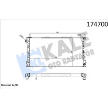 Kale Depomix Motor Su Radyatörü Transit Connect 1,8 16V/1,8 Tdci (90 Ps)  02-13 Klimali