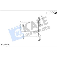 Kale Depomix Kalorifer Radyatörü [ Renault 19 Clio, Kangoo, Megane, Scenic 2 Sira Al+Pl Aluminyum Borulu ]