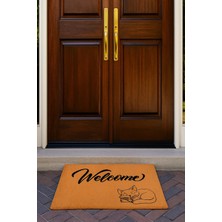 Valerine Life Velür Coco Dokulu Welcome Hoş Geldiniz Kapı Önü Dış Mekan Paspası 45X70CM 27YCM260107