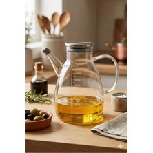 Lumindra Cam Borosilikat Yağlık Sirkelik 1000ML Yağdanlık Tess Ölçülü 1 Adet