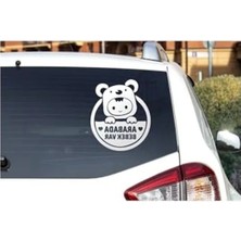 Esranın Dünyası 24X28 cm Arabada Bebek Var Sticker, Cam Için