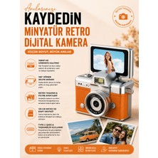 Robeve Mini Retro Dijital Kamera 1080P Hd Video Fotoğraf Makinesi – 180° Dönen Selfie Ekranlı, Retro Filtreli, Type-C Şarjlı Taşınabilir Kamera Popüler Dijital Fotoğraf Makinesi