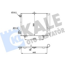 Kale Depomix Klima Radyatörü Kurutuculu [ Peugeot 207 2006-, 208 2012-, 1007 2005-, Citroen C2, C3, C3 Ii, Ds3 1.4/1.6 Hdi 420X374X16MM ]