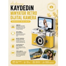 Robeve Mini Retro Dijital Kamera 1080P Hd Video Fotoğraf Makinesi – 180° Dönen Selfie Ekranlı, Retro Filtreli, Type-C Şarjlı Taşınabilir Kamera Popüler Dijital Fotoğraf Makinesi