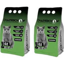 Esranın Dünyası 10 Litre Kokusuz Ince Tane Topaklanan Kedi Kumu, 2 Adet