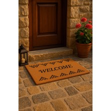 Valerine Life Velür Coco Dokulu Welcome Hoş Geldiniz Kapı Önü Dış Mekan Paspası 45X70CM 27YCM260108