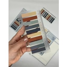 Esranın Dünyası 10 Renkli Gri ve Toprak Tonları Indeks Sticker Seti, Cetvelli