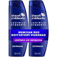 Cekar Store Head & Shoulders Klinik Güçte Kepek Şampuanı Ikili Paket, Ferahlatıcı Narenciye Özlü Gelişmiş Yağ Kontrolü, Her Biri 13,5 Oz.