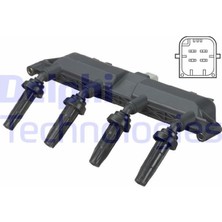 Delphi Depomix Ateşleme Bobini Peugeot (Gri Soket) 106, 1007, 206, 306, 307,