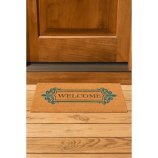 Valerine Life Velür Coco Dokulu Welcome Hoş Geldiniz Kapı Önü Dış Mekan Paspası 45X70CM 27YCM260111
