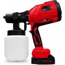 Algaride Hkt Profesyonel 21V Çift Akülü Vernik Sprey Boya Püskürtme Makinesi 300-350 mm Kablosuz Güç