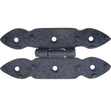 MegaSepet Antika Tarz Dekoratif Pirinç Düğmeli Menteşe - 117X57 Mm, Oksit