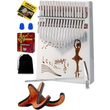 Esranın Dünyası Gerçek Ağaç Kalimba - 17 Tuşlu Müzik Seti