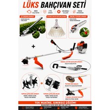 Mitsuyama Japon Yan Tırpan + Full Lüks Profesyonel Bahçivan Set 63CC 5,7 Hp