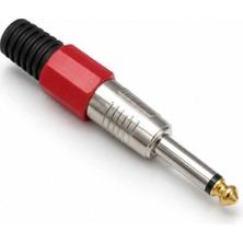 Mn6 MN1696 6.3mm Mono Metal Gitar Jack Fiş Ses Sistemleri Için Metal Mono Jak Konnektörü
