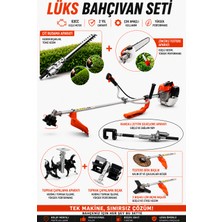Mitsuyama Japon Yan Tırpan + Lüks Bahçivan Set 63CC 5,7 Hp