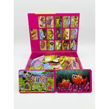 The Monarch Co Eğitici Hayvanlar Puzzle 40 Parça - Okul Öncesi Eşleştirme Oyunu ve Zeka Geliştirici Yapboz Seti
