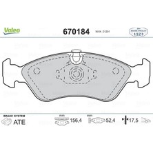 Valeo Depomix Fren Balatasi Ön Astra F (91-98) Calibra-Omega-Vec