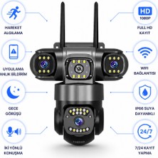Metontech 3 Kameralı Akıllı Güvenlik Kamerası Outdoor, Wifi | IP66 Suya Dayanıklı, 1080P Fhd, Gece Görüşü, Hareket Algılama, 360° Döndürülebilir Açı, Uygulama Kontrol, Anında Bildirim