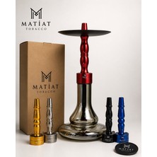 Matiat Tobacco Mg-59 Premium Nargile Takımı | Metal Gövde | Özel Tasarım Lüle Tutucu | Şık Cam Şişe