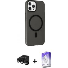 Pileli Store Pilelistore™ iPhone 15 Pro Max Kılıf Çekirdek Modern Prime - Siyah Bilvis 5in1 3D Magic Cam Ekran Koruyucu + Raze Metal Kamera Lens - Sh