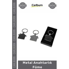Carlburn Özel Üretim Lüks Dayanıklı Şık Logolu Promosyon Kaliteli Aksesuar Hediye Metal Anahtarlık Füme