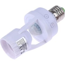 EBG Elektronik  360 Pır Hareket Sensörlü E27 Lamba Duy Adaptörü Zaman Ayarlı Ac 100V-240V 60W Max
