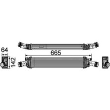 Behr Depomix Turbo Radyatörü (Intercooler) A4-A5 1.8 Tfsi-2.0 Tfsi 07- A6 1.8tfsi-2.0tfsi 11- (665X142X64)