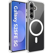 CepStok Samsung Galaxy S25 Fe Magsafe Özellikli Şeffaf Telefon Kılıfı