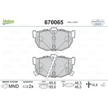 Valeo Depomix Fren Balatasi Arka Accent Era 1.4 Gl-1.5 Crdi-1.6