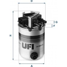 Ufi Depomix Yakit Filtresi Renault Kadjar 15- Nissan Qashqai 13- X-Trail 13- 1.5 Dci-1.6 Dci 164006184R-164004BD0B ( Oem Montaj Ürün )