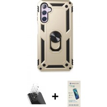 Pileli Store Pilelistore™ Galaxy A14 4g Kılıf Ahenk Klasik Koleksiyonu - Şeffaf Pasifik Cam Ekran Koruyucu + Kamera Lens Koruma Cam - Sf