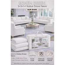 Bright Home Bohem 3 3 1 1 Lastikli Kanepe Örtüsü | Lastikli Koltuk Örtüsü | Koltuk Kılıfı Takımı