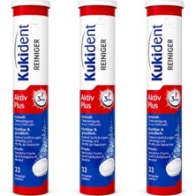 Kukident Aktiv Plus Protez Diş Temizleme Tableti 33 Adet – 3 Dakikada Etkili Hızlı Temizlik x 3 Adet