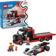 LEGO City Audi F1 Yarış Arabalı F1 Sergileme Kamyonu 60493 – 7 Yaş Üzeri Için Minifigür Içeren Oyuncak Yapım Seti (508 Parça)