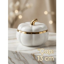 Decorland Özel Seri Bal Kabağı Temalı Kase Kapaklı Kase Porselen Kase