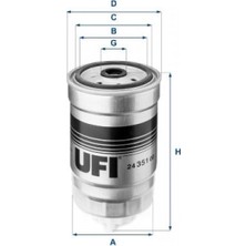 Ufi Depomix Yakit Filtresi Astra-Corsa-Vectra-Traffic-Boxer-Palio-Ducato1.7-1.9-2.4-2.5d-Accent-Era-Getz 1.5crdi ( Oem Montaj Ürün )