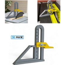3D Make Yükseklik Ölçüm Mastarı - Masa Testeresi ve Freze Ayar Aparatı (8cm Ölçüm, 45° Açı)
