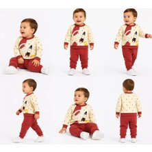 İkikareshop 6/24 Ay Uzay Mekiği Baskılı Bebek Takımı