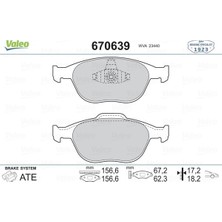 Valeo Depomix Fren Balatasi Ön Connect 6.02-Focus 2.0 cc ( 02/1