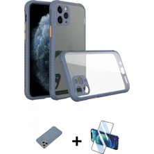 Pileli Store Pilelistore™ iPhone 11 Pro Kılıf Nova Asil Özel Seri - Siyah 3D Antistatik Cam Ekran Koruyucu + Shine Kamera Lens Koruma Cam - Gs