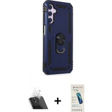 Pileli Store Pilelistore™ Galaxy A14 4g Kılıf Ahenk Klasik Koleksiyonu - Şeffaf Pasifik Cam Ekran Koruyucu + Kamera Lens Koruma Cam - Sf