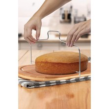 MarkEntegra Metal Pasta Kesme Aparatı 30 cm Kek Ekmek Katman Dilimleme Bıçağı